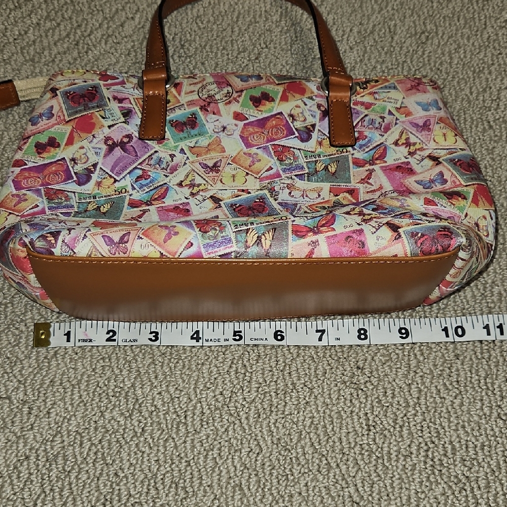 Unique Fossil Multicolor Butterfly Crossbody Bag - Picture 12 of 13